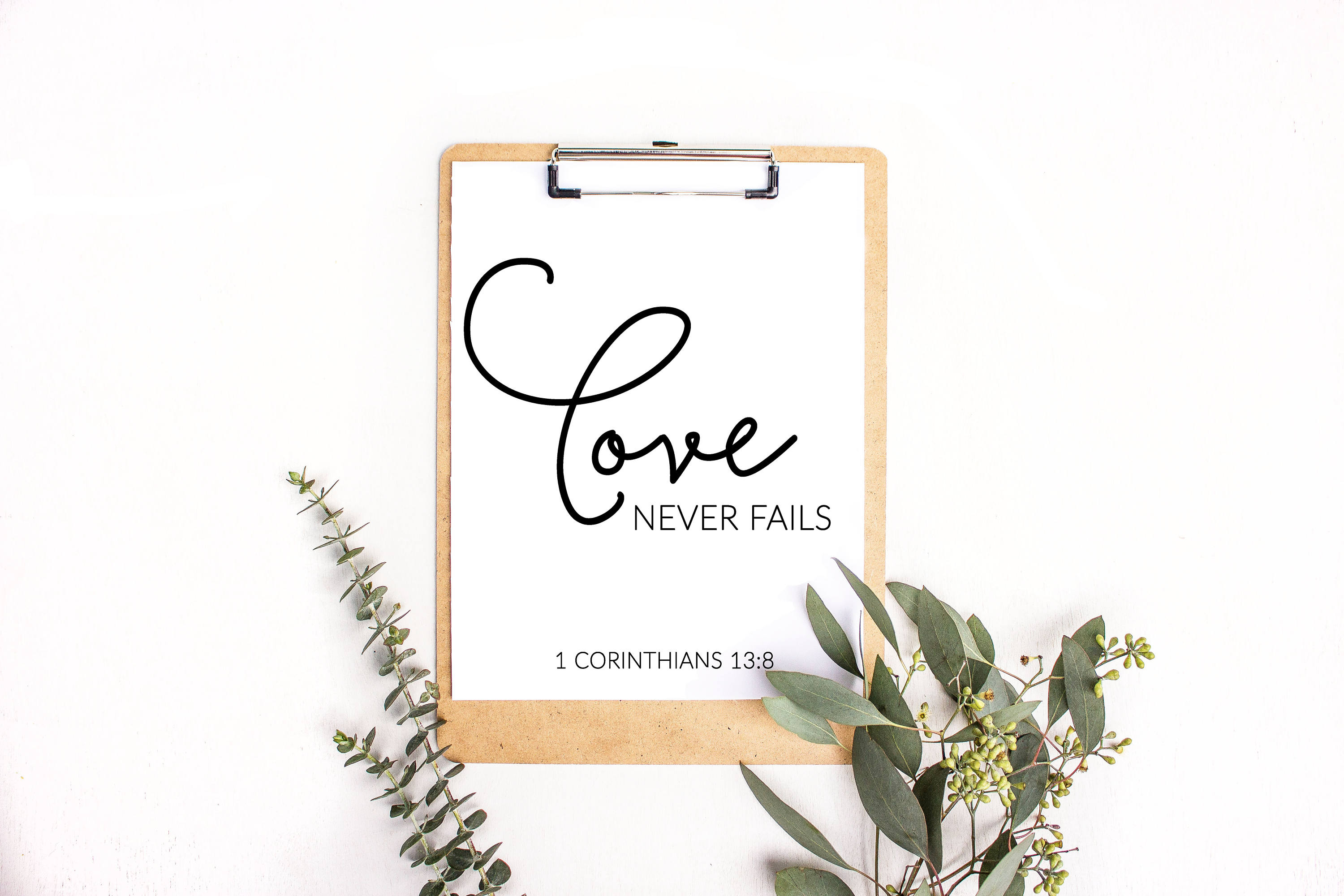 Love Never Fails Printable 1 Corinthians Sign 1 Corinthians | Etsy