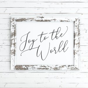 Joy to the world printable, print, sign, Christmas print, rustic Christmas decor, Christmas wall art, Christmas sign, Christmas printable,