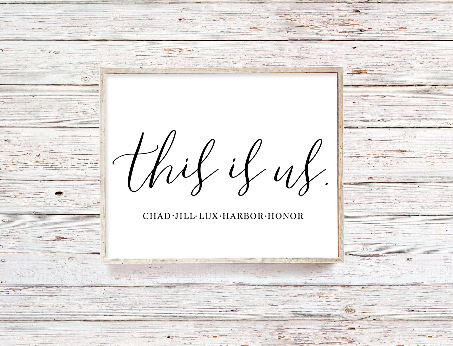 This is Us Family Name Printable This is Us Custom Sign This Etsy