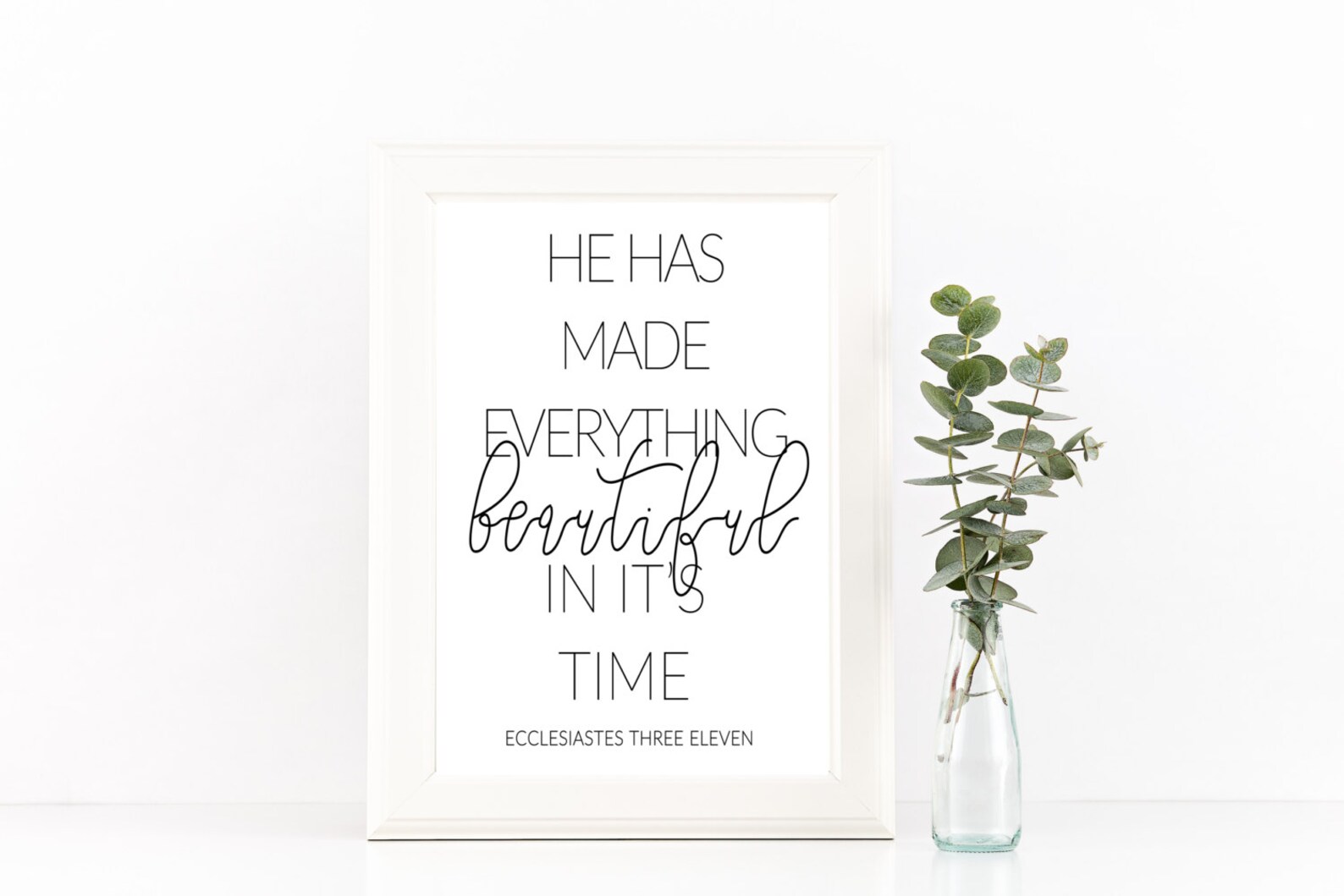 Ecclesiastes 3:11 Printable, Bible Verse Print, Bible Verse Sign, Wall ...