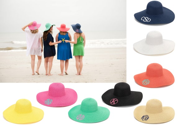 monogrammed floppy hat