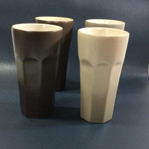 X4 Ikea Pokal getäfelte Becher 16 Unzen Keramik Smoothie Milchshake Trinkgläser