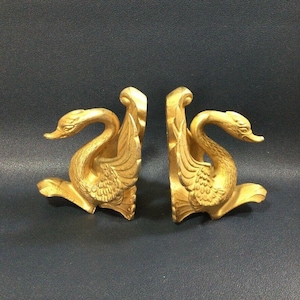 Vintage Sherle Wagner Swan Gold Plated BrassTap Knob Faucet Parts