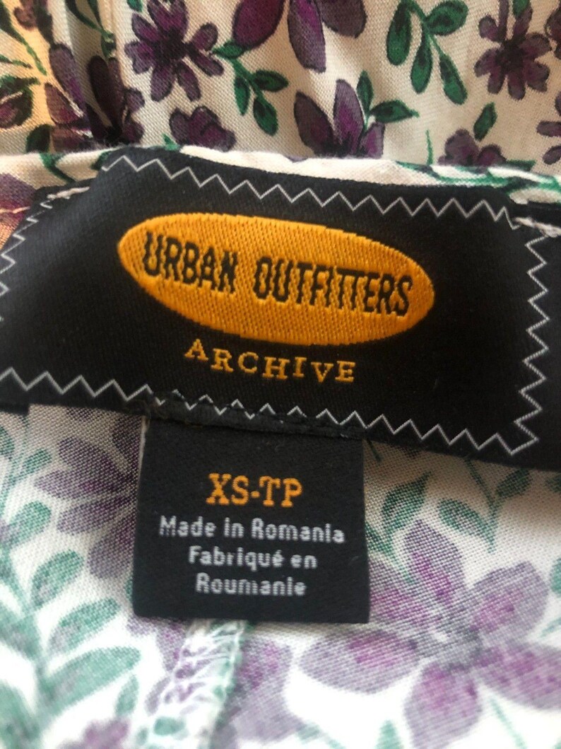 アーバンアウトフィッターズ パープル花柄ミディ丈スリップドレス コテージコア サイズXS 画像 4