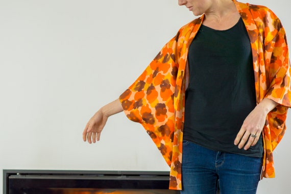 Casual authentic vintage Japanese silk Kimono Haor