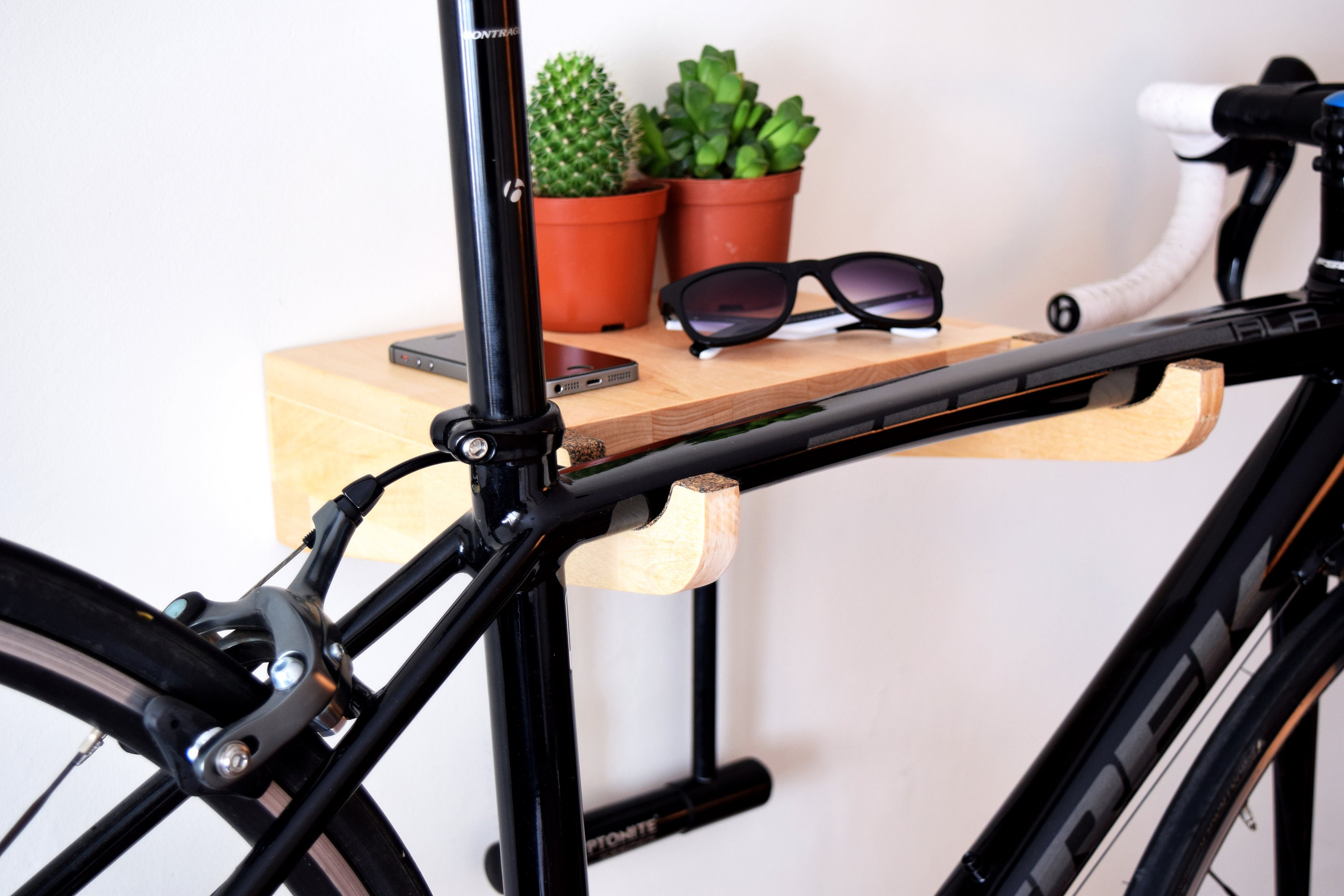 bike rack wood / bike wall mount / wooden bike shelf / bicycle Etsy