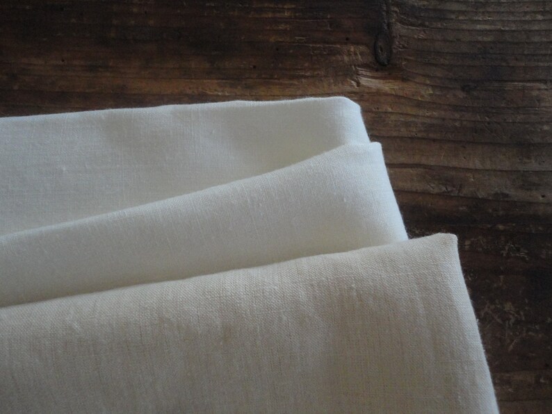 handmade from midi weight hemp in creme /_ with certain black-out effect creme HEMP curtain panel drape