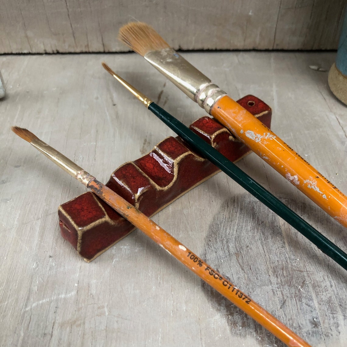 Paintbrush Rest for Artists Artlovers With Combined Incense Etsy UK