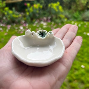 Porcelain trinket trays, jewellery trays, ring tray, ring dish, handmade ceramics, ceramic tea light holder, curated home gift, gift for her image 2