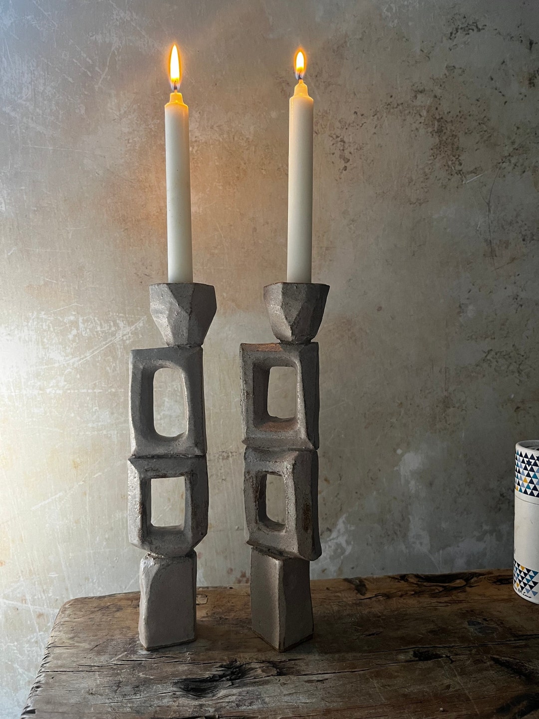 Handmade Ceramic Candle Sticks Shabbat Candlesticks Etsy