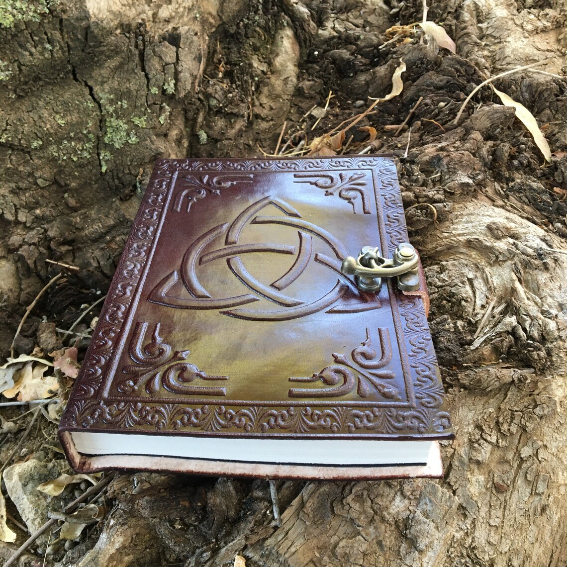 Leather Journal Embossed Leather Journal Leather Notebook | Etsy