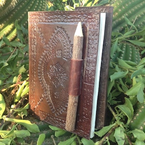Leather Blank Book - Leather Notebook - Handmade Sketchbook - Pencil Leather Book - Leather Travel Journal - Leather Bound Journal