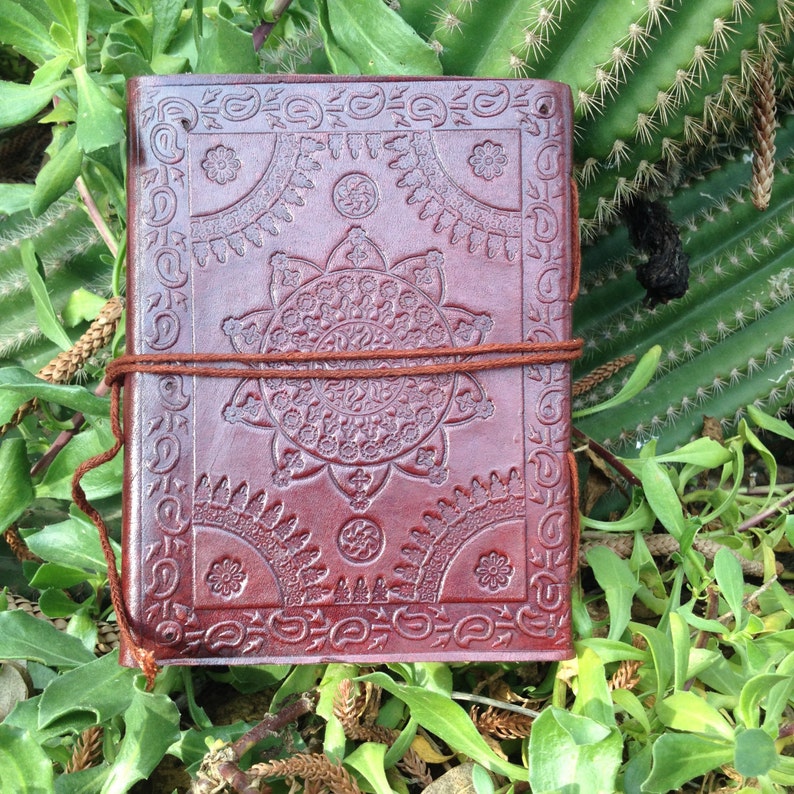 Leather Bound Journal Tree of Life Leather Sketchbook Etsy
