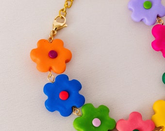 Blossoming Clay Philippine Flowers Bracelet Filipino Jewelry