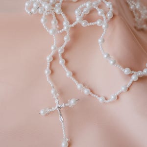 Pearl Rosary Unity Cord Lasso Yugal for Filipino Wedding Ceremony