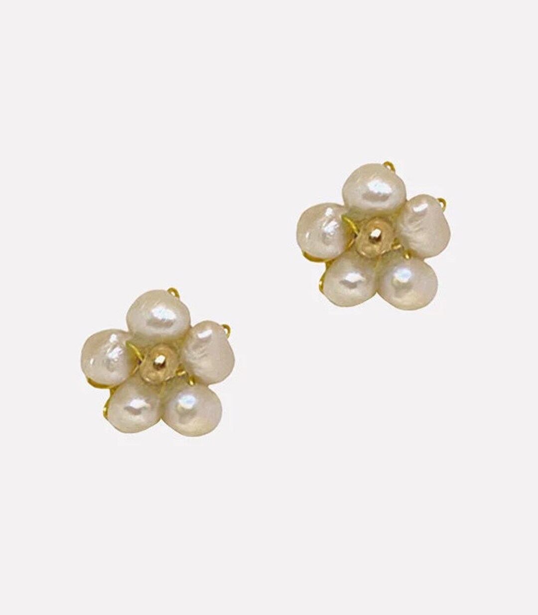 Philippines Kalachuchi Baroque Pearl Studs Earrings Filipino Etsy