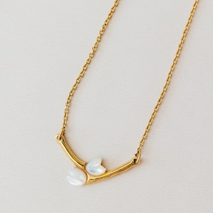 Philippines Jasmine Sampaguita Twin Necklace in Mother of Pearl Shell Filipino Jewelry