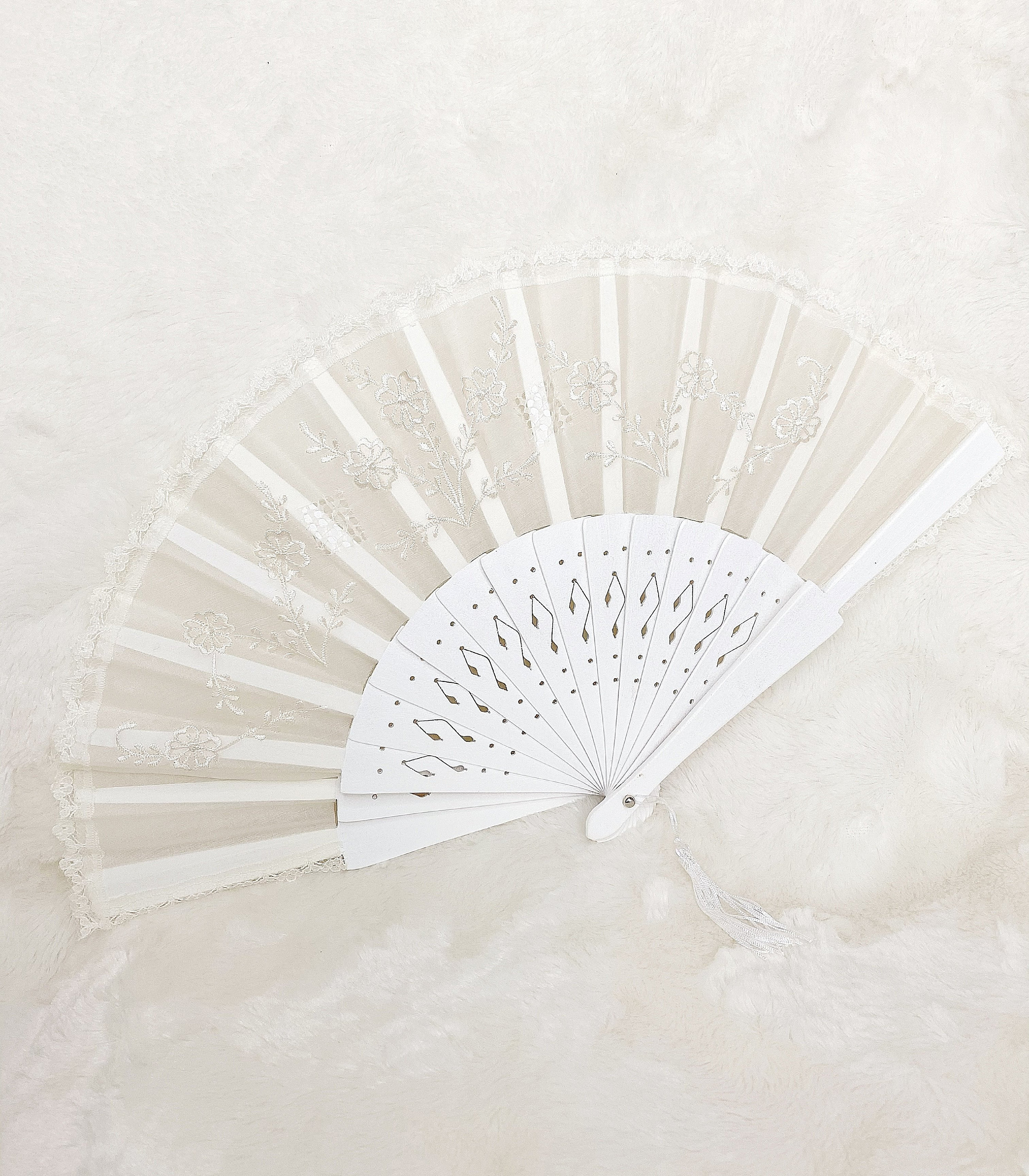 Pamaypay Embroidered Filipino Hand Fan White Etsy