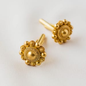 Philippines Handcrafted Bernie Gold Cufflinks  in 985 Silver Dipped in 24k Gold | Filipino Jewelry Gifts for Him