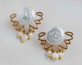 Philippines Perla Cora Baroque Pearl Stack Earrings Filipino Jewelry