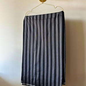Traditional Black Malong Handwoven Philippine Textile Wrap, Skirt and Blanket