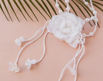 Rose Pearl Yugal Unity Cord Lasso for Filipino Wedding Ceremony