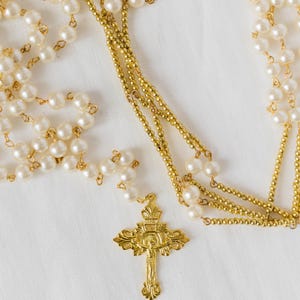 Chapelet de mariage en perles brillantes avec cordon Unity Lasso Yugal pour une cérémonie de mariage philippine