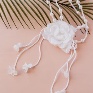 Lazo de cordón de unidad Yugal de perla rosa para ceremonia de boda filipina