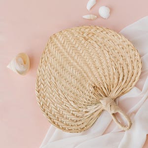 Large Abaniko Filipino Hand Fan from Buri Palm Leaves