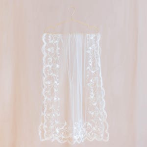 Embroidered Filipino Unity Veil for Filipino Wedding Cord and Veil Ceremony