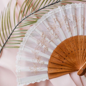 Pamaypay Embroidered Filipino Folding Hand Fan Abaniko Handmade in the Philippines