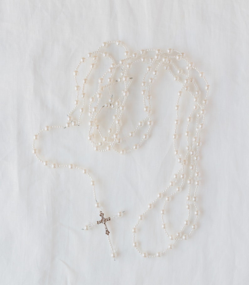 Pearl Rosary Unity Cord Lasso Yugal for Filipino Wedding Ceremony image 2