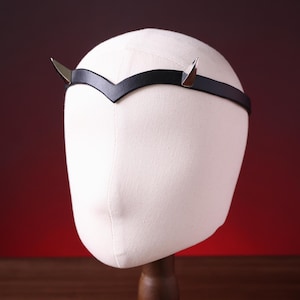 Leather Fantasy Horned Headpiece – Demon Crown, Gothic Diadem, Handmade Cosplay Accessory