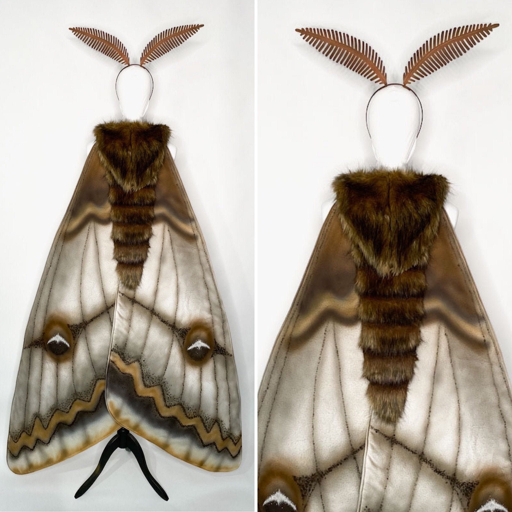 Moth Costume Cape Handpainted Wings Fantasy Clothing Gothic Etsy