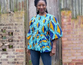 Ankara Peplum Top || 3-way Style Peplum Top || Plus Size