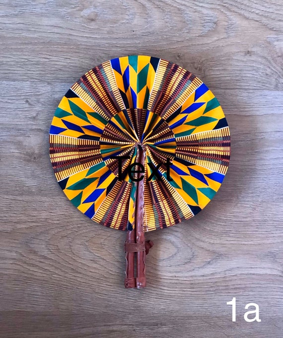 african print fan