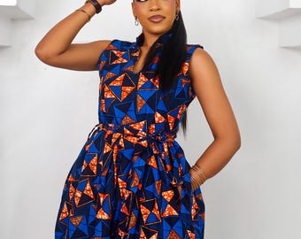 AYOOLA Diamond African Print Midi Dress - Etsy
