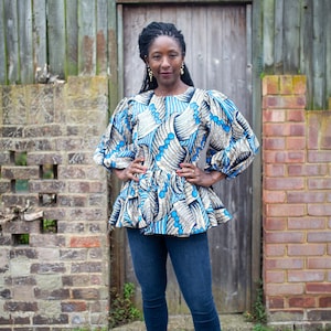 LADE African Print Peplum Top| African Top for Women |Ankara Top |African Blouse |Ankara Peplum Top | Ankara Blouse | African Clothing