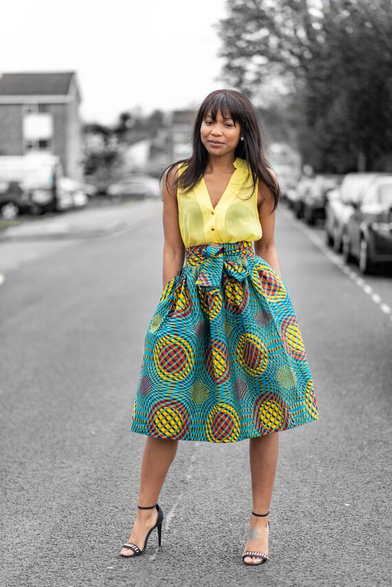 african print skirt styles