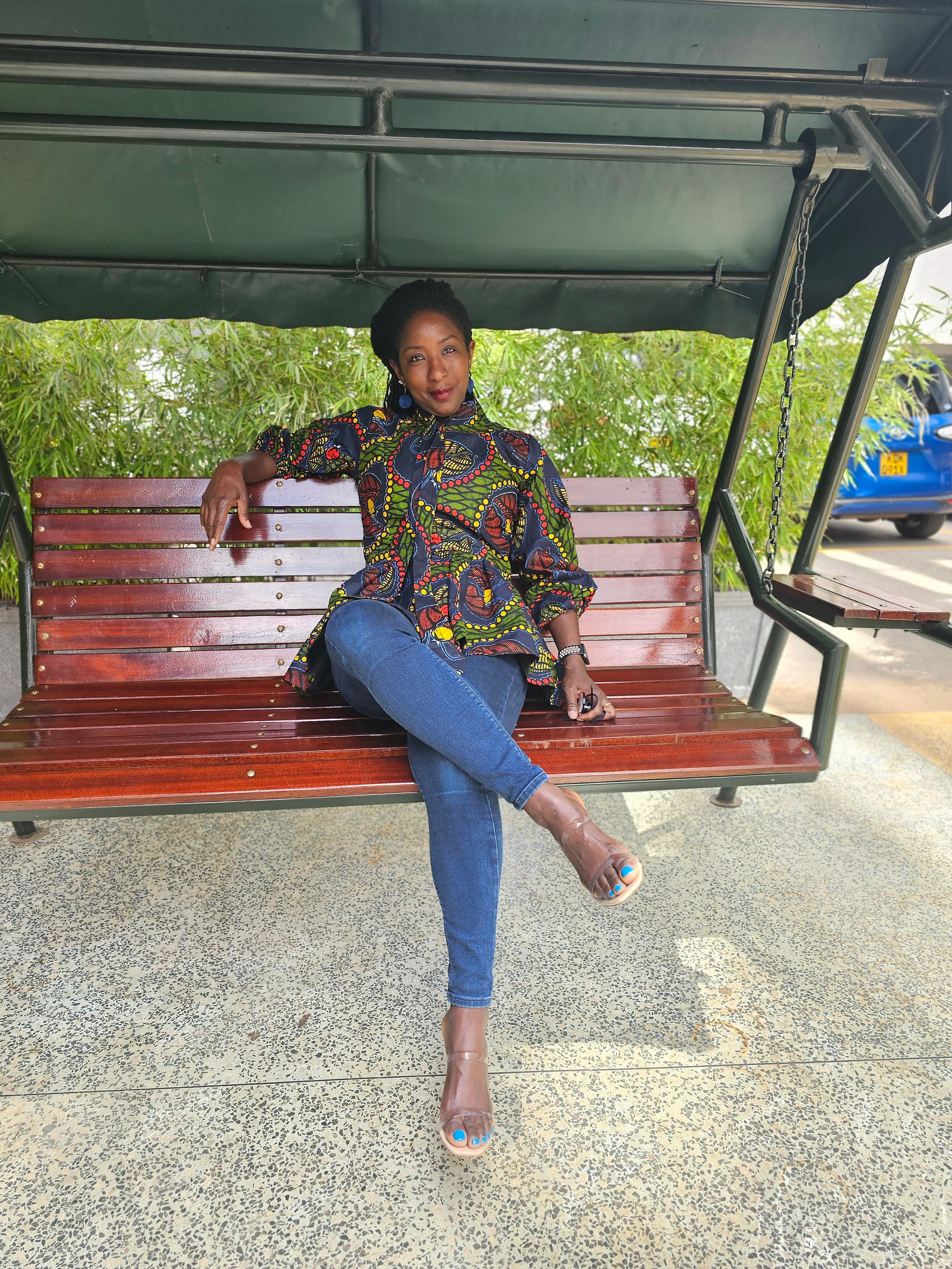 TINA Ankara Peplum Top | African Print Cotton Blouse - Etsy