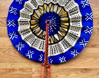 Handmade African Print Fan | Ankara Folding Fan, Home Decor