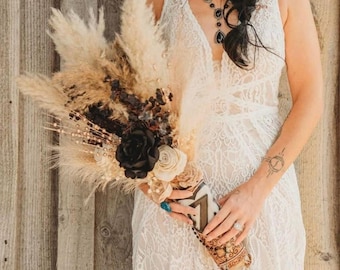 Custom Hand Tooled Bouquet Leather Wrap