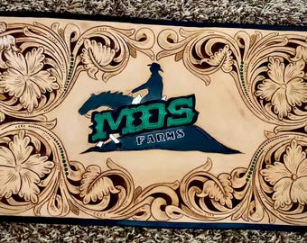 Custom Hand Tooled Leather Patch