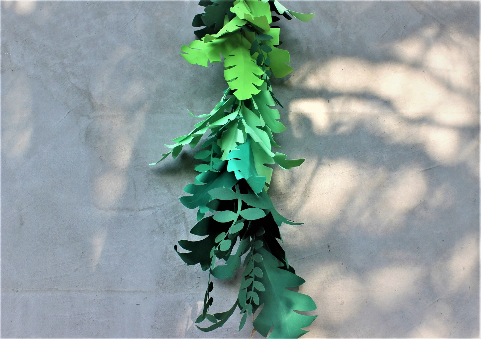 Paper palm leaves Garland Party decor Tropical leaves garland Etsy