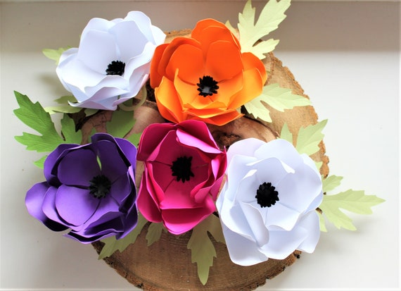 Wedding Paper Flowers Wall Decor Poppy Paper Flowers Nursery Etsy