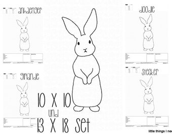 Embroidery file "Rabbit Set" 10x10 and 13x18