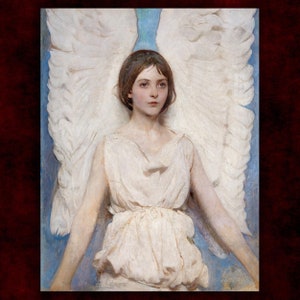 Angel by Abbott Handerson Thayer Giclée Canvas Print (1887) • Homely Fine Arts • Gift for Housewarming • Wolf Kult