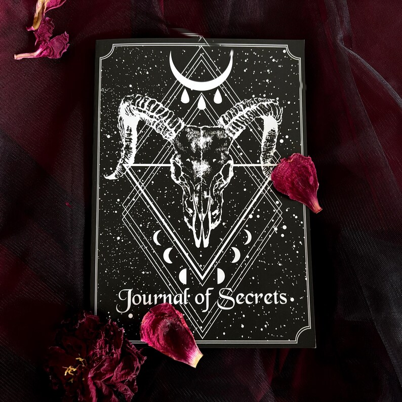 Diario de brujas • Cuaderno de astrología del zodíaco, decoración gótica Dark Academia imagen 2