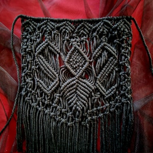 Two Snakes - Set of 2 Macramé Chair Backs • Gothic Wedding Decor • Hanging Macrame • Witchy Home Decor • Spooky Season • Wolf Kult