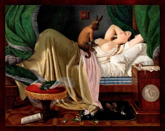 Nightmare by Ditlev Blunck Canvas Print (1846) • Classical Fine Art Print • Victorian Painting • Gothic Home Decor